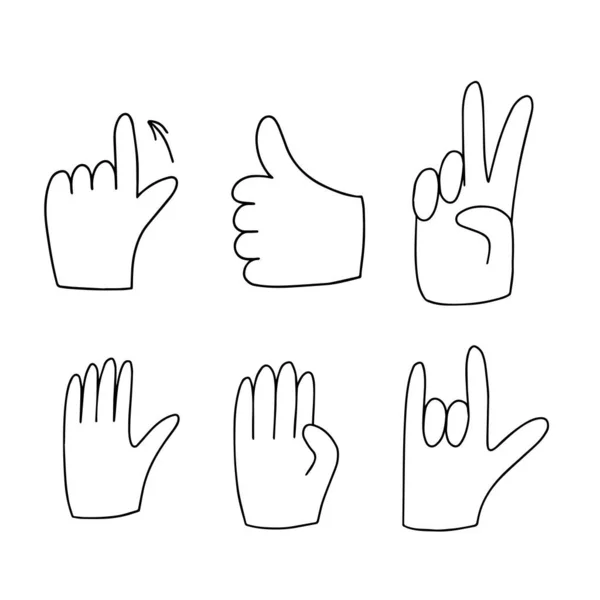 Handgesten Signalisieren Smartphone Touch Technologie Menschen Verbinden Sich Vektorillustration — Stockvektor