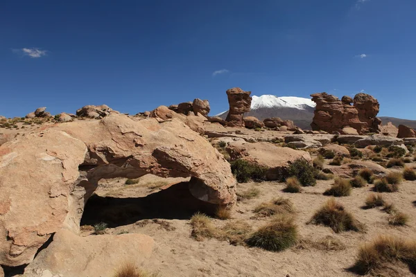 Steinformationen altiplano bolivien — Stockfoto