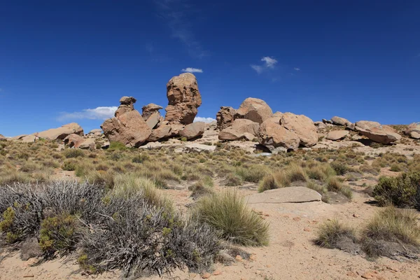 Steinformationen altiplano bolivien — Stockfoto