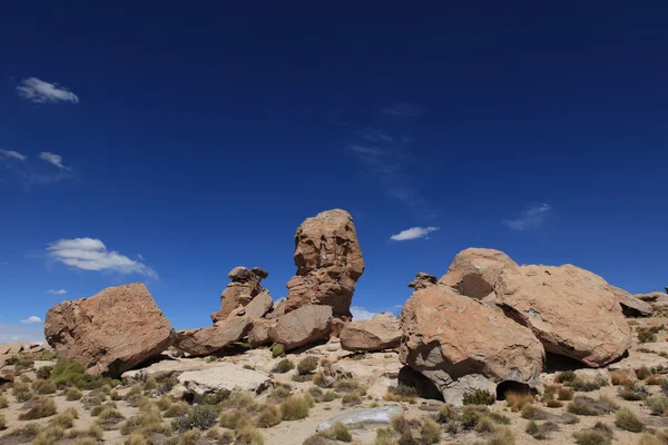 Steinformationen altiplano bolivien — Stockfoto