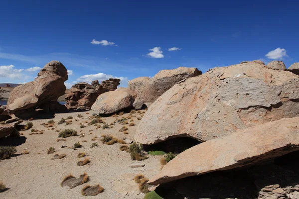 Steinformationen altiplano bolivien — Stockfoto