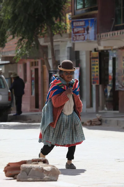 Mulher velha na bolívia — Fotografia de Stock