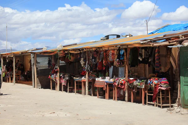 Mercado Turístico em Uyuni Bolívia — Fotografia de Stock