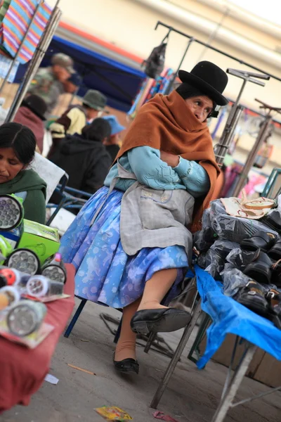 Street Market in Uyuni Bolivia — Stock Photo, Image