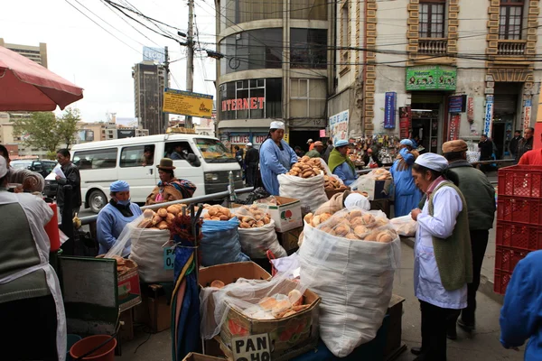 Street Trader in La Paz — Stock Photo, Image