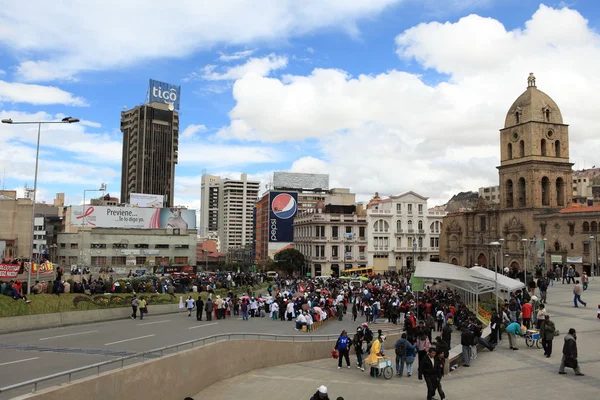 En demonstration i la paz — Stockfoto