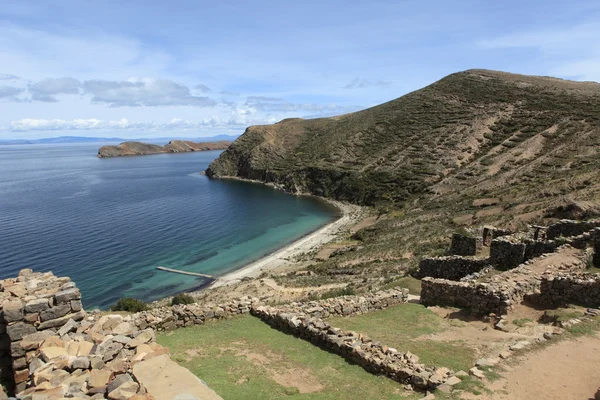 Ruínas incas no Lago Titicaca — Fotografia de Stock