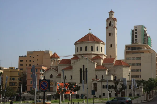 Kyrka och moské i beirut — Stockfoto