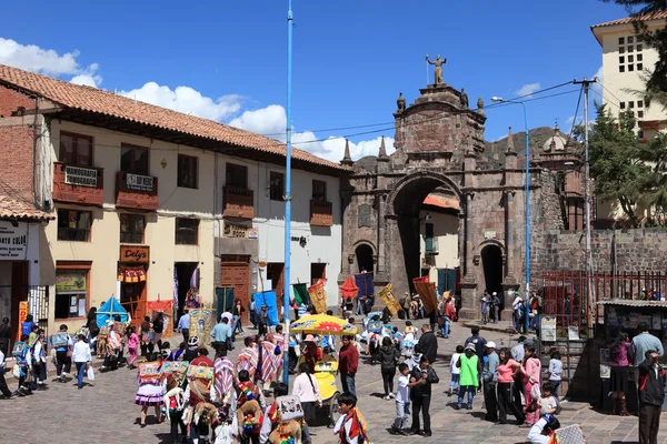 Inca geçit töreninde cuzco — Stok fotoğraf