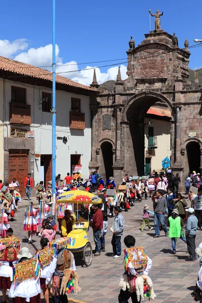 Inca parad i cuzco — Stockfoto