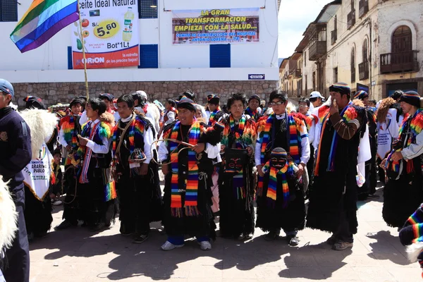 Inca parad i cuzco — Stockfoto