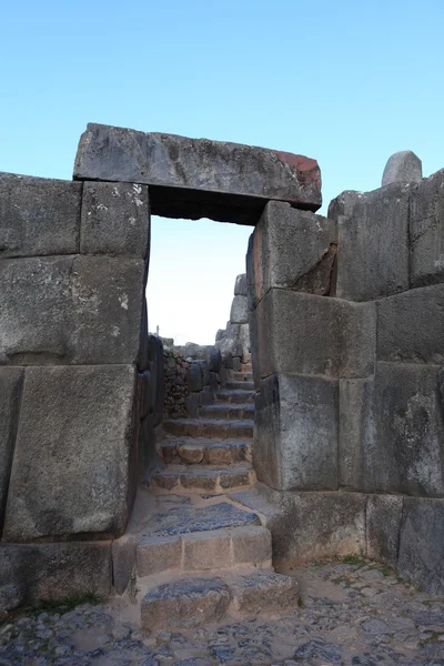 Від Саксайуаман храм в Перу Cuzco — стокове фото