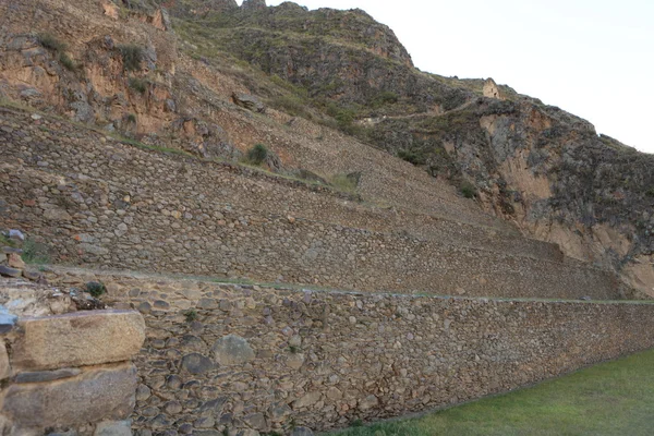 Inca Terraces in Ollantaytambo Peru — Stock Photo, Image