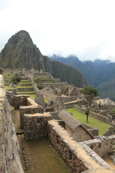 Machu Picchu az inka város a felhőkben — Stock Fotó