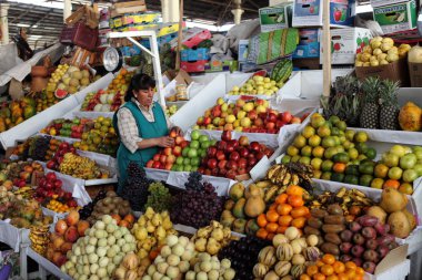 Peru'da cuzco market hall