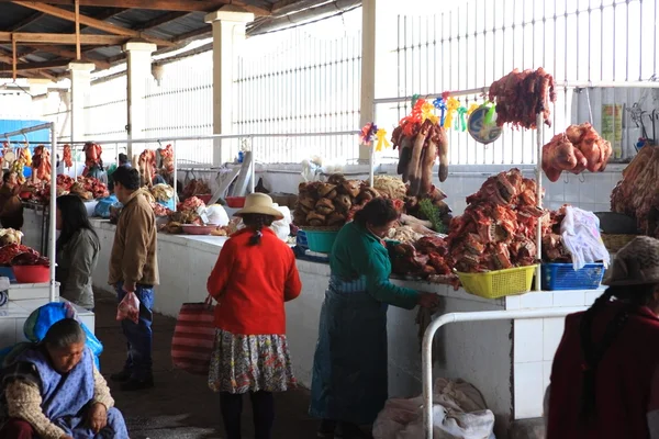 The Market Hall in Cuzco Peru — Stock Photo, Image