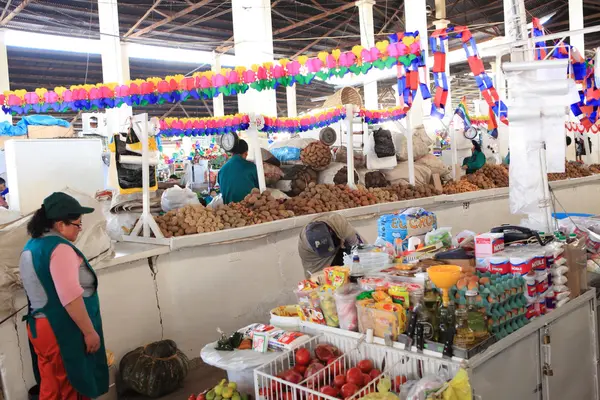 The Market Hall in Cuzco Peru — Stock Photo, Image