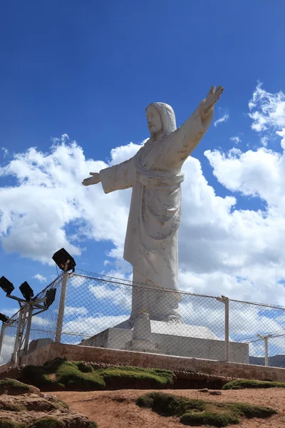 Christ Statue of Cuzco in Peru — Stock Photo, Image