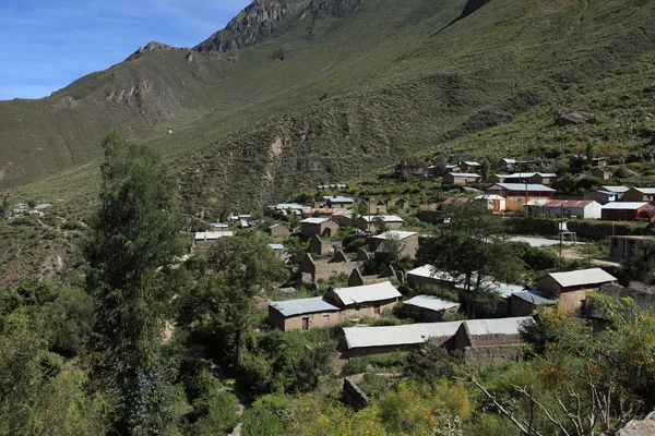 在秘鲁的 colca 峡谷村 — 图库照片