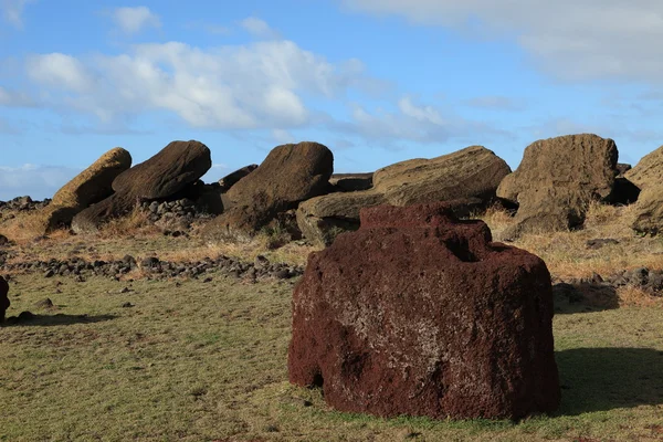 Velikonoční ostrov moai socha — Stock fotografie
