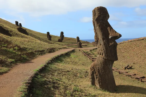 Pomnik moai z Wyspy Wielkanocnej — Zdjęcie stockowe