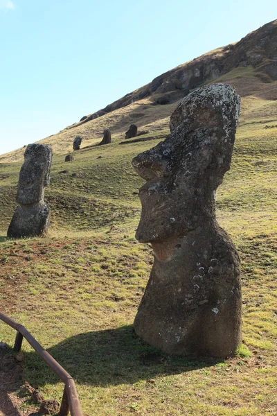 Статуя моаи на острове Пасхи — стоковое фото