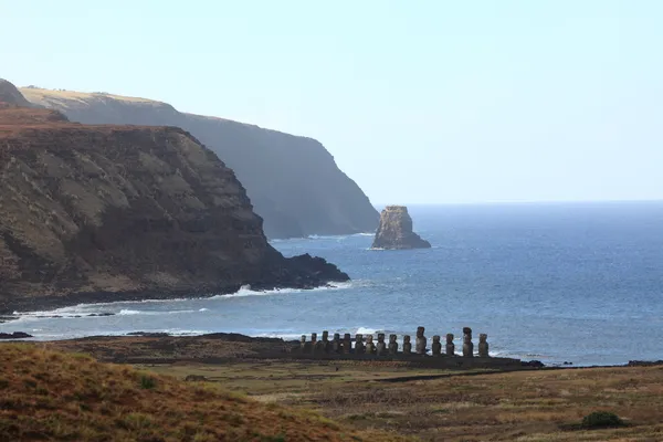 Moais à l'île de Pâques — Photo