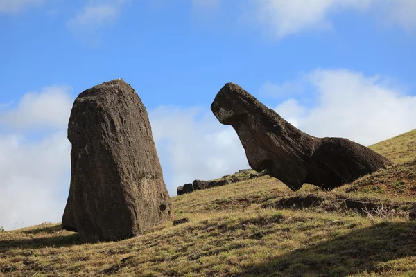 Моаис на острове Пасхи — стоковое фото