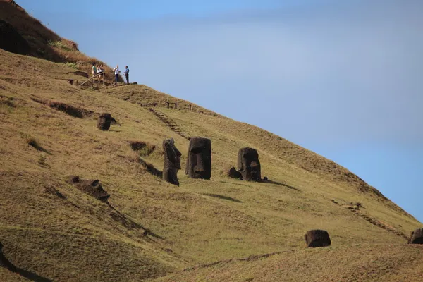 Моаис на острове Пасхи — стоковое фото