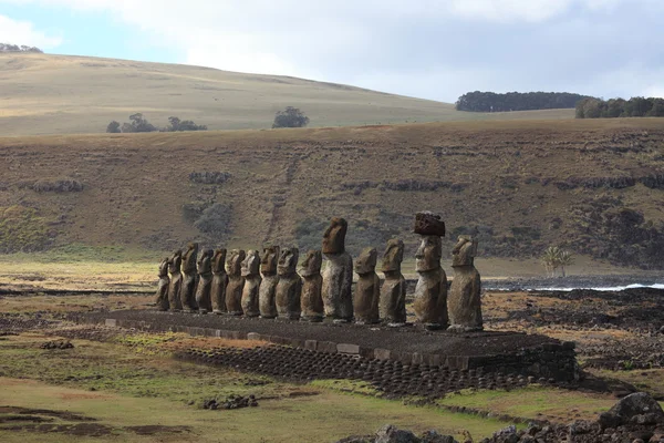 Moais en Isla de Pascua — Foto de Stock