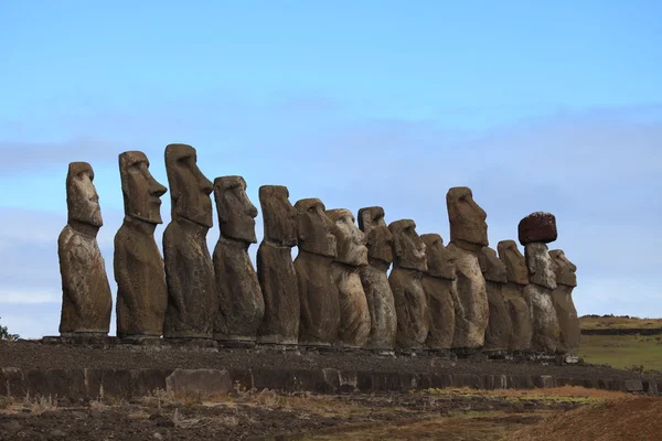 Velikonoční ostrov moai socha — Stock fotografie