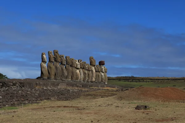 Velikonoční ostrov moai socha — Stock fotografie