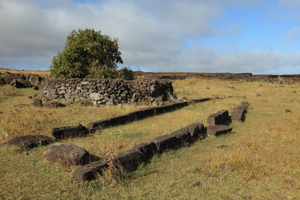 Исторический дом на острове Пасхи — стоковое фото
