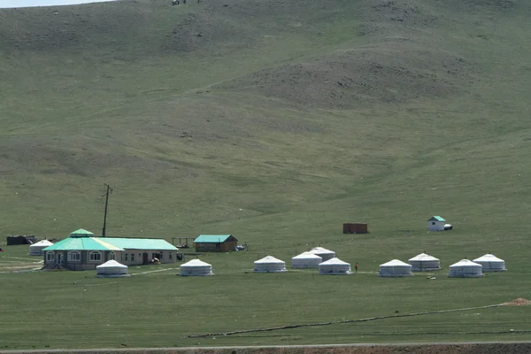 Yurt Village Gorkhi Terelj Nationalpark Mongolia —  Fotos de Stock