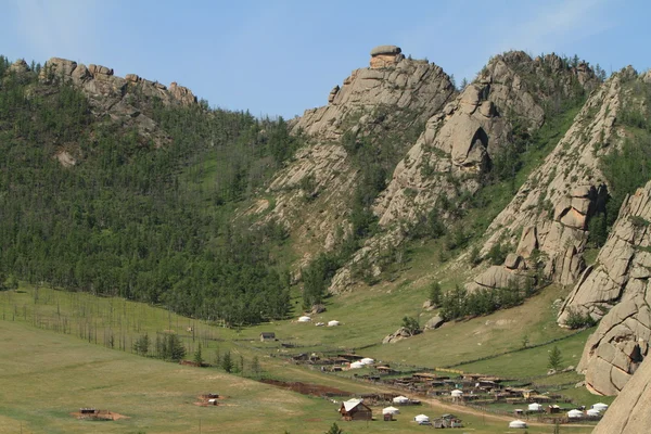 Krajina v Mongolsku — Stock fotografie