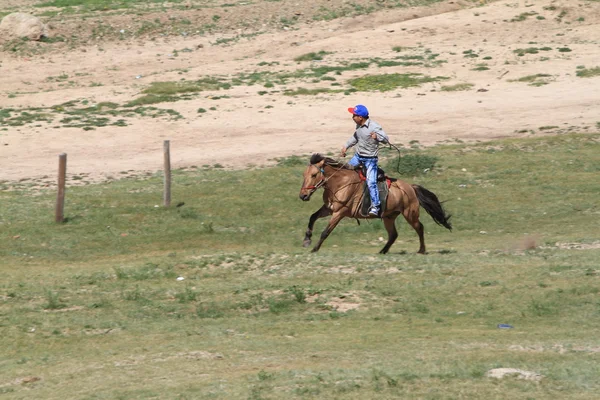 Mongolischer Reiter — Stockfoto