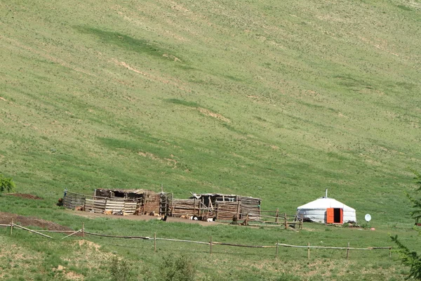 Yurt Village Gorkhi Terelj Park Narodowy Mongolia — Zdjęcie stockowe