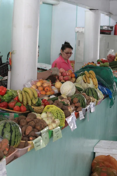 Markt voor levensmiddelen in Mongolië — Stockfoto
