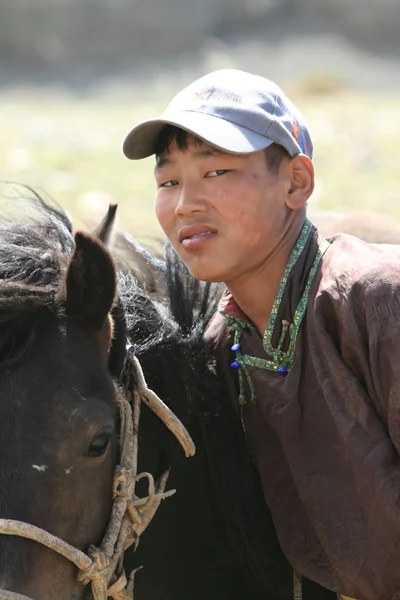 Mongolski kowboj — Zdjęcie stockowe