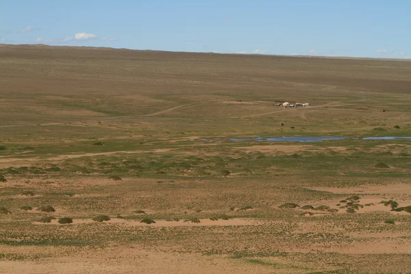 Krajobraz pustyni gobi w Mongolii — Zdjęcie stockowe