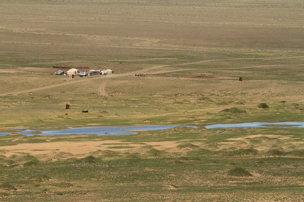 Krajobraz pustyni gobi w Mongolii — Zdjęcie stockowe