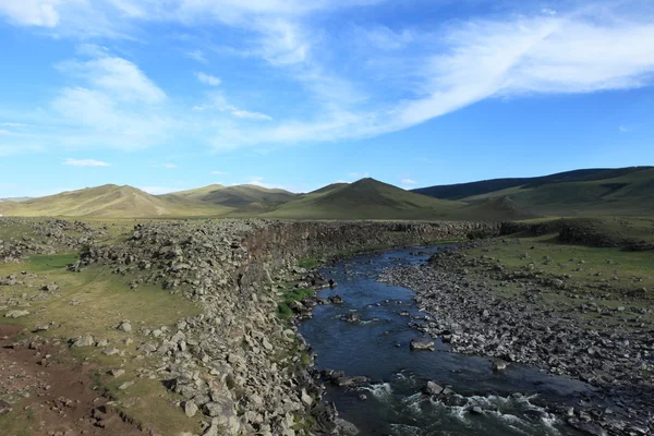 景观的鄂尔浑河谷蒙古 — 图库照片