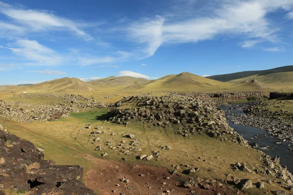 Landschap van Orhon vallei Mongolië — Stockfoto