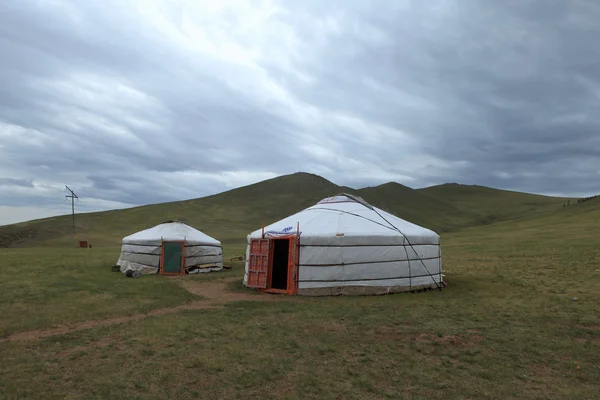 Jurty tábor Mongolsko — Stock fotografie