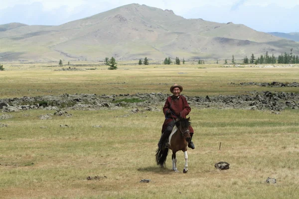 Монгольский пастух — стоковое фото