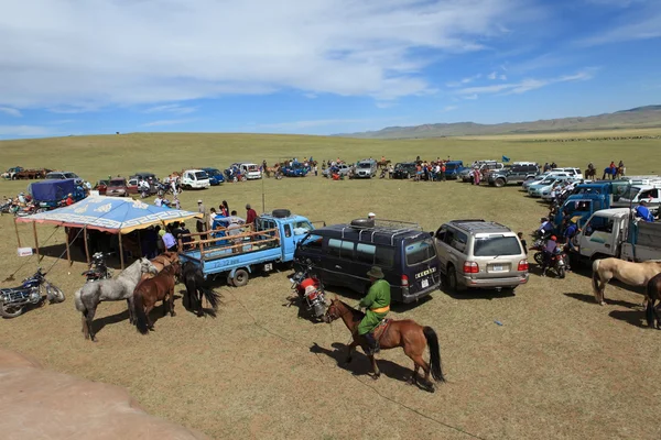 Ein traditionelles Naadam-Fest in der Mongolei — Stockfoto