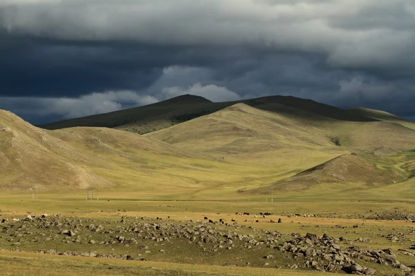 Stagione delle piogge nella Valle dell'Orkhon in Mongolia — Foto Stock