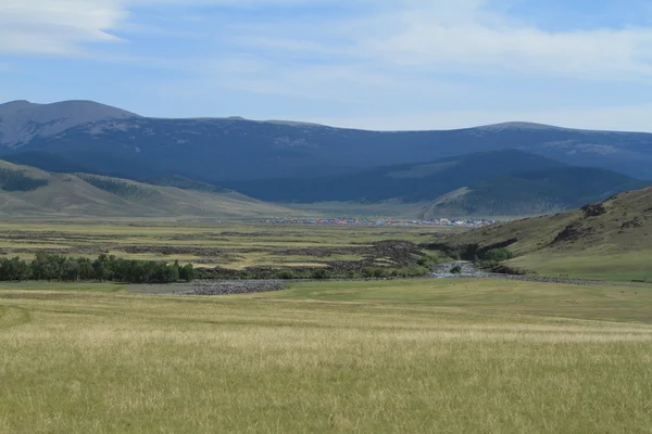 蒙古鄂尔浑河谷的风景 — 图库照片