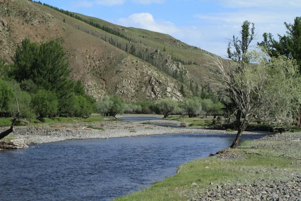蒙古鄂尔浑河谷的风景 — 图库照片