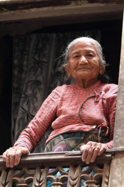 Old Woman from Nepal clipart